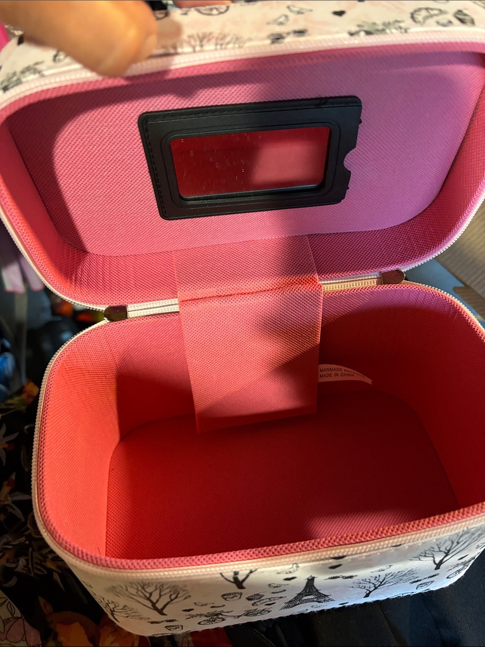 Pink Paris Print Travel Makeup Case - Picture 2 of 2